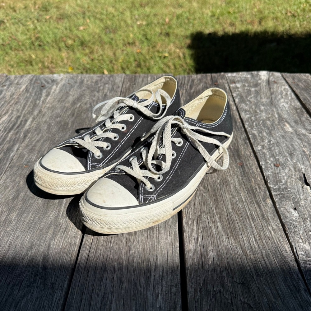 Converse Chuck Taylor All Star Low Top Black Canvas Sneakers M9166 Mens 7.5